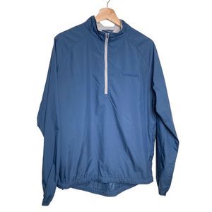 Peter Millar Jacket Small Blue 1/4 Zip Lightweight Windbreaker Mens Packable